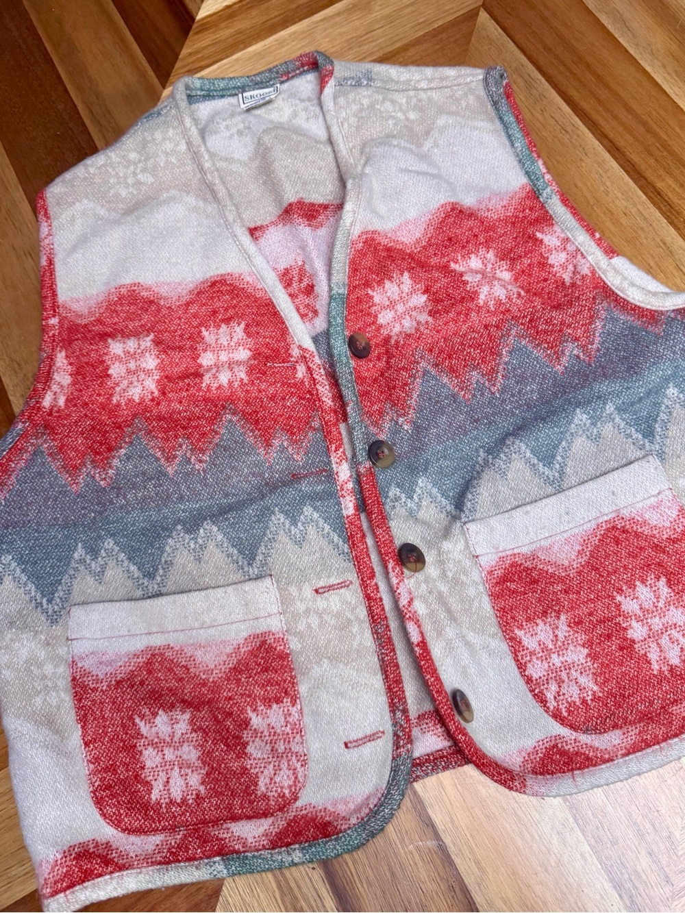 Vintage Skoozi Wool Blend Vest Sz. Large